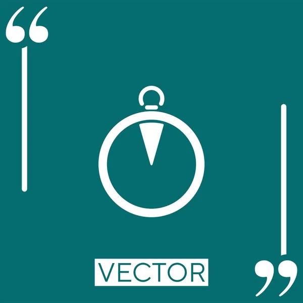 Icono Del Vector Tiempo Icono Lineal Línea Carrera Editable — Vector de stock