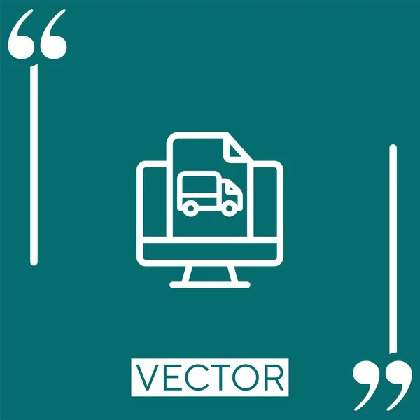 Ícone Vetorial Loja Line Ícone Linear Linha Curso Editável — Vetor de Stock