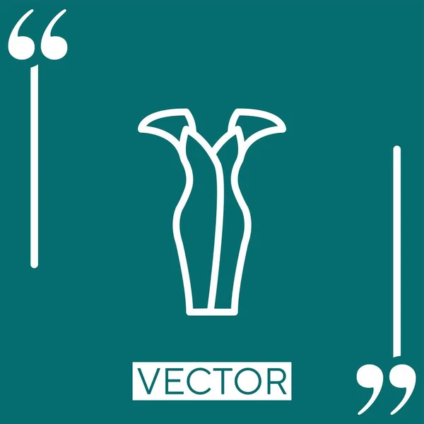 Vestido Icono Vector Icono Lineal Línea Carrera Editable — Archivo Imágenes Vectoriales