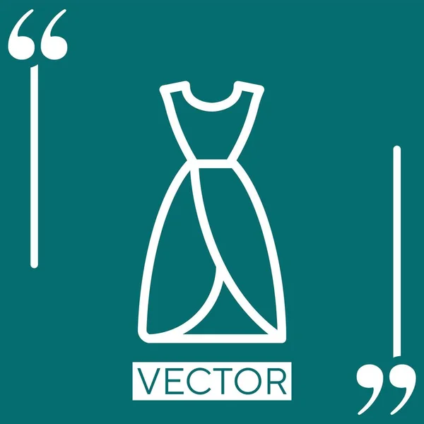 Иконка Вектора Одежды Линейная Редактируемая Линия Хода — стоковый вектор