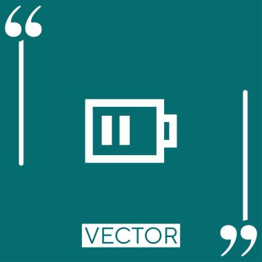 pil vektör simgesi doğrusal simgesi. Düzenlenebilir vuruş çizgisi