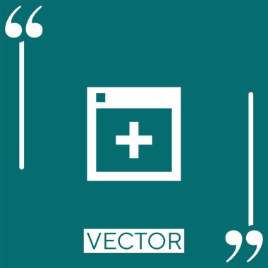 Tarayıcı vektör simgesi doğrusal simgesi. Düzenlenebilir vuruş çizgisi