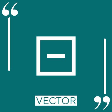 Substraksiyon vektör simgesi doğrusal simgesi. Düzenlenebilir vuruş çizgisi