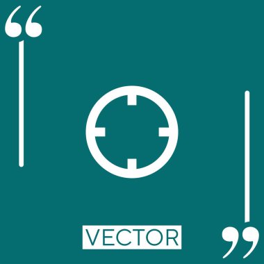 hedef vektör simgesi doğrusal simgesi. Düzenlenebilir vuruş çizgisi