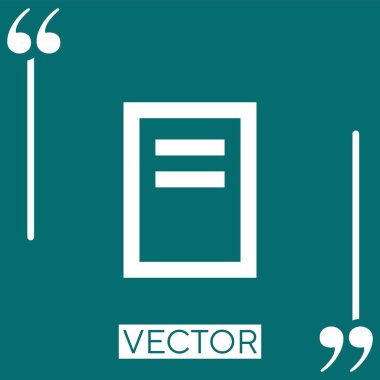 metin vektörü simgesi doğrusal simgesi. Düzenlenebilir vuruş çizgisi