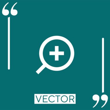 vektör simgesi doğrusal simgesine yakınlaştır. Düzenlenebilir vuruş çizgisi