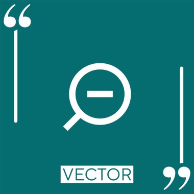 vektör simgesi doğrusal simgesini büyüt. Düzenlenebilir vuruş çizgisi