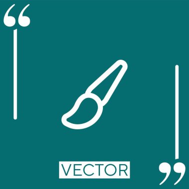 Resim fırçası ana hatları vektör simgesi doğrusal simge. Düzenlenebilir vuruş çizgisi