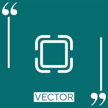 Yuvarlak kare vektör ikonunun çizgi çizgisi doğrusal simgesi. Düzenlenebilir vuruş çizgisi