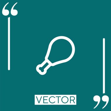 Tavuk parçası taslak vektör simgesi doğrusal simgesi. Düzenlenebilir vuruş çizgisi