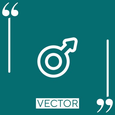 Erkek ana hatlı işaret vektör simgesi doğrusal simgesi. Düzenlenebilir vuruş çizgisi