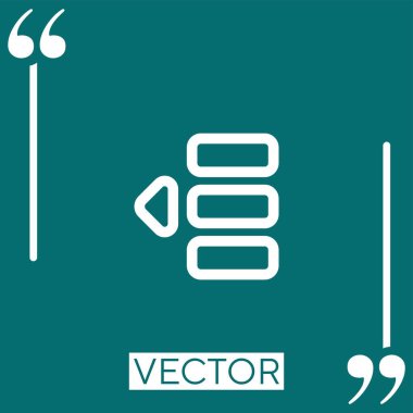 Menü genişleyen düğme vektör simgesi doğrusal simgesi. Düzenlenebilir vuruş çizgisi