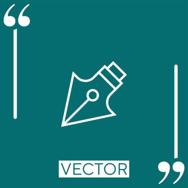 kalem vektör doğrusal simgesi. Düzenlenebilir vuruş çizgisi