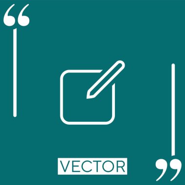 kalem ve kağıt vektör simgesi doğrusal simgesi. Düzenlenebilir vuruş çizgisi