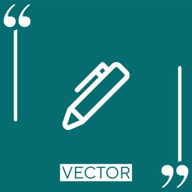 kalem hatları vektör simgesi doğrusal simgesi. Düzenlenebilir vuruş çizgisi