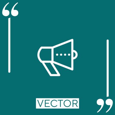 promosyon vektör simgesi doğrusal simgesi. Düzenlenebilir vuruş çizgisi