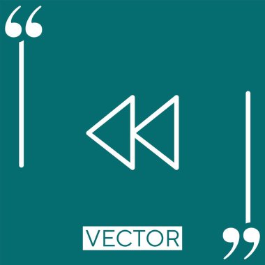 Kontrol düğmesi vektör simgesi doğrusal simgesini geri al. Düzenlenebilir vuruş çizgisi