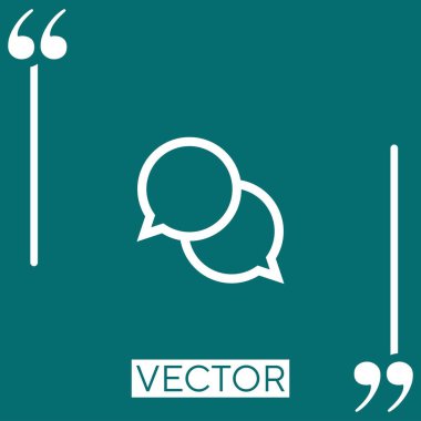 Konuşma kabarcığı vektör simgesi doğrusal simgesi. Düzenlenebilir vuruş çizgisi