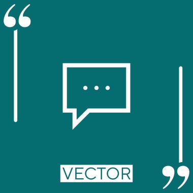 Konuşma kabarcığı vektör simgesi doğrusal simgesi. Düzenlenebilir vuruş çizgisi