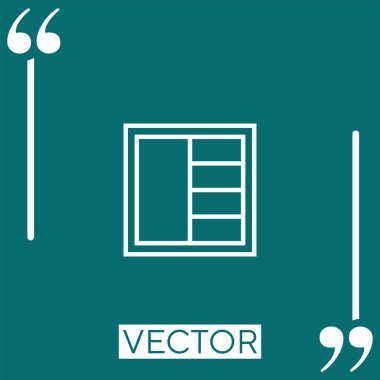 kare vektör simgesi doğrusal simgesi. Düzenlenebilir vuruş çizgisi