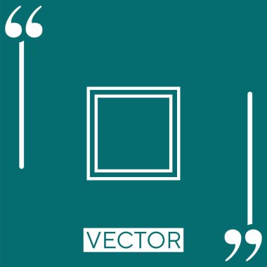 kare vektör simgesi doğrusal simgesi. Düzenlenebilir vuruş çizgisi