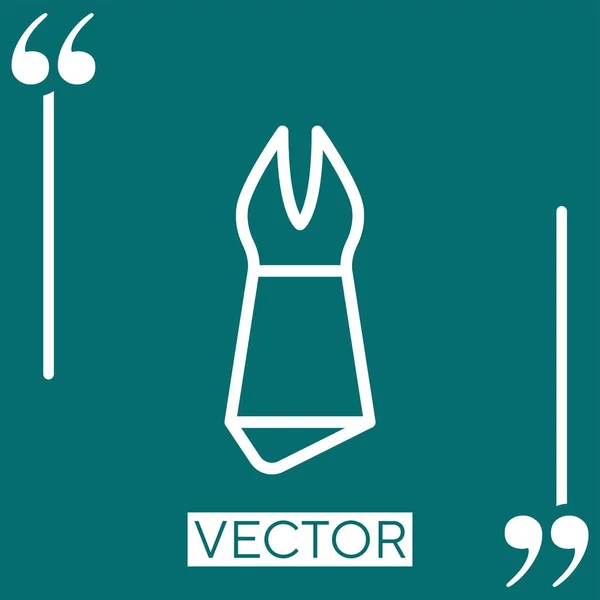 Vestido Icono Vector Icono Lineal Línea Carrera Editable — Vector de stock