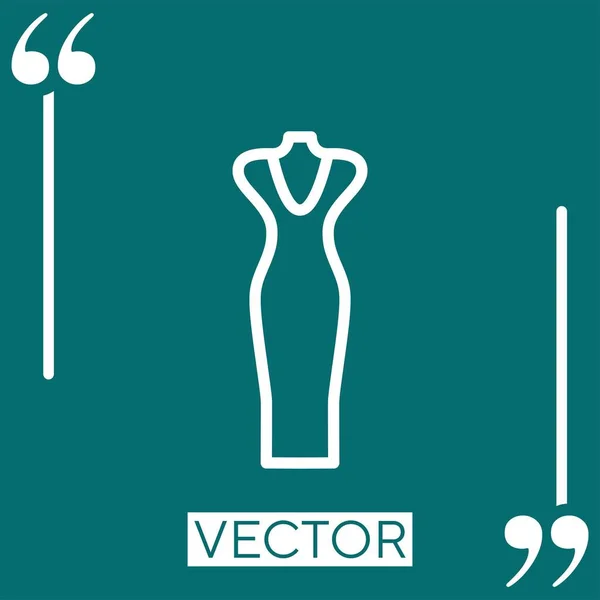 Vestido Icono Vector Icono Lineal Línea Carrera Editable — Archivo Imágenes Vectoriales