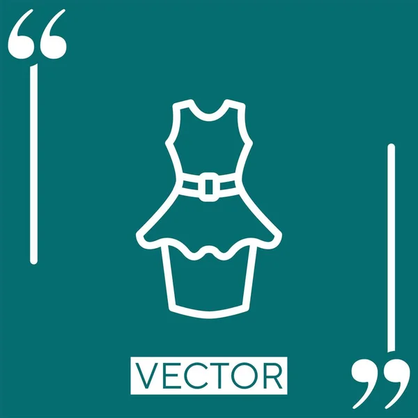 Vestido Icono Vector Icono Lineal Línea Carrera Editable — Archivo Imágenes Vectoriales