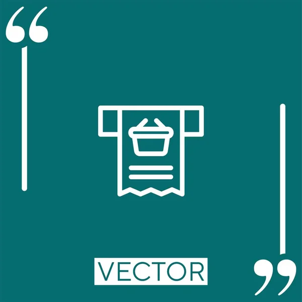 Icono Del Vector Factura Icono Lineal Línea Carrera Editable — Archivo Imágenes Vectoriales