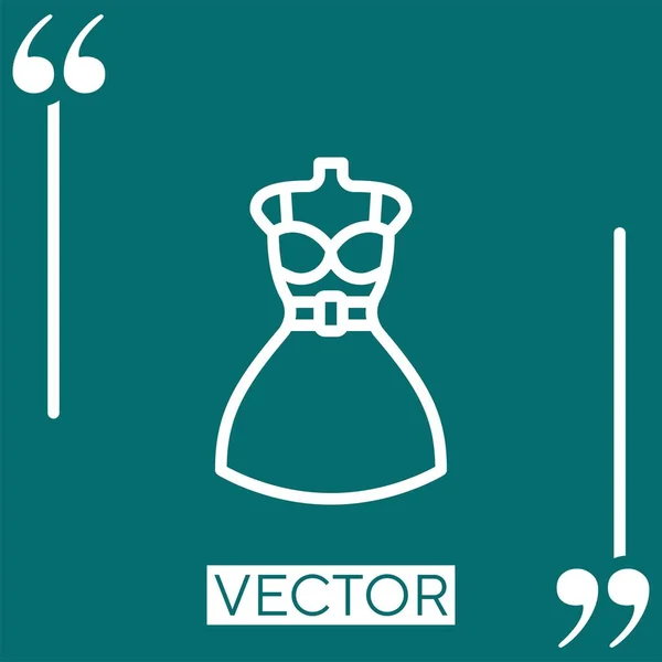 Robe Icône Vectorielle Icône Linéaire Ligne Course Modifiable — Image vectorielle