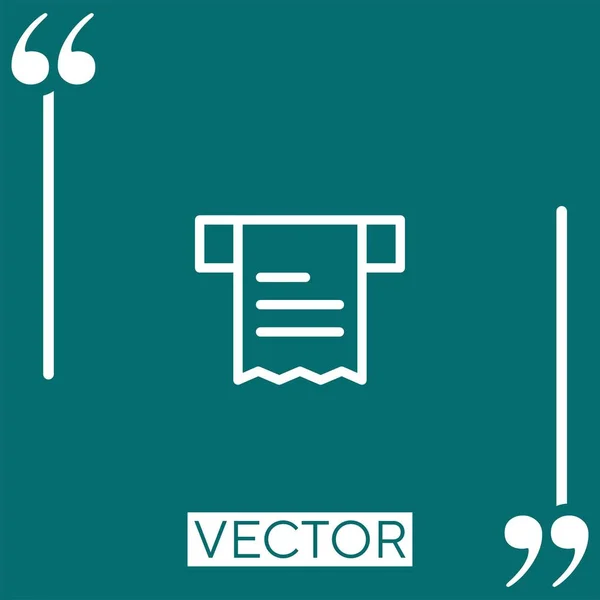 Icono Del Vector Factura Icono Lineal Línea Carrera Editable — Vector de stock