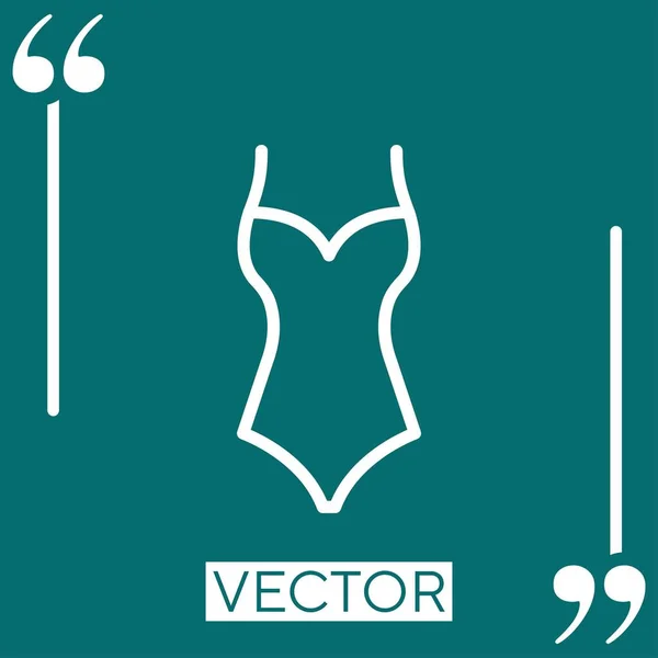 Traje Baño Icono Vector Icono Lineal Línea Carrera Editable — Archivo Imágenes Vectoriales