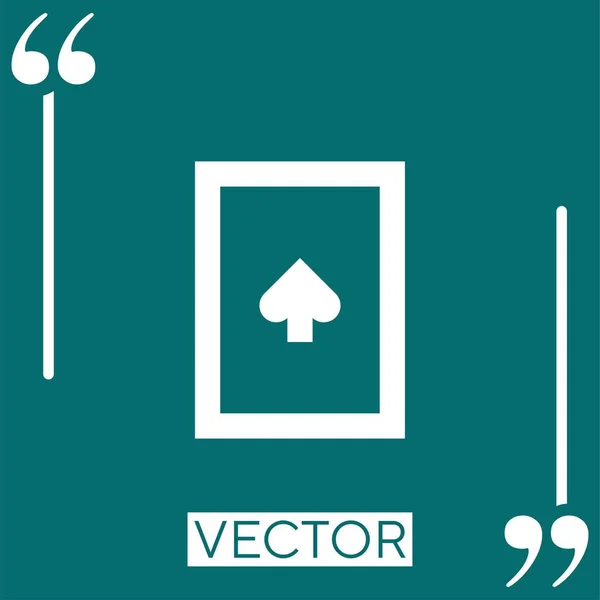 Ace Pique Icône Vectorielle Icône Linéaire Ligne Course Modifiable — Image vectorielle