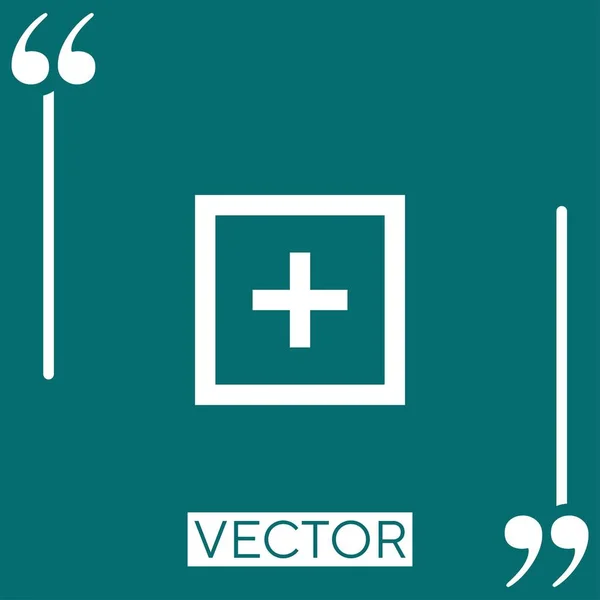 Vektorsymbol Lineares Symbol Hinzufügen Editierbare Strichlinie — Stockvektor