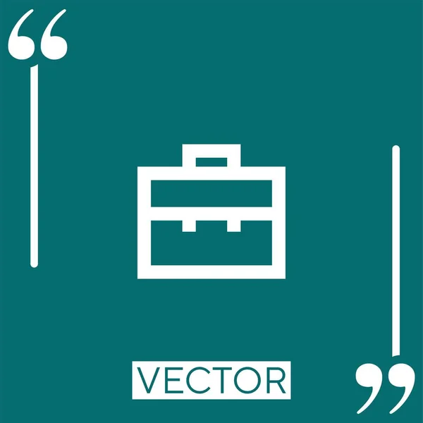 Briefcase Vector Icon Linear Icon Editable Stroke Line — Stock Vector