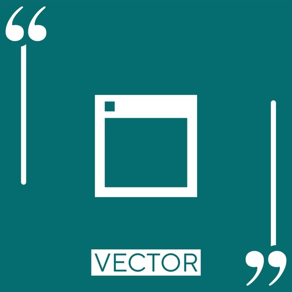 Ícone Vetor Navegador Ícone Linear Linha Curso Editável — Vetor de Stock