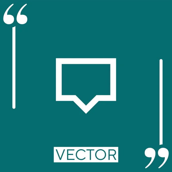 Ícone Vetor Chat Ícone Linear Linha Curso Editável — Vetor de Stock