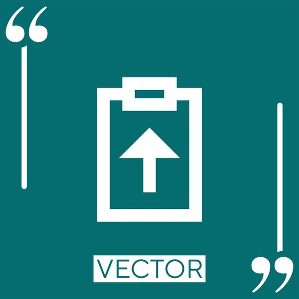 Clipboard Vetor Ícone Ícone Linear Linha Curso Editável — Vetor de Stock