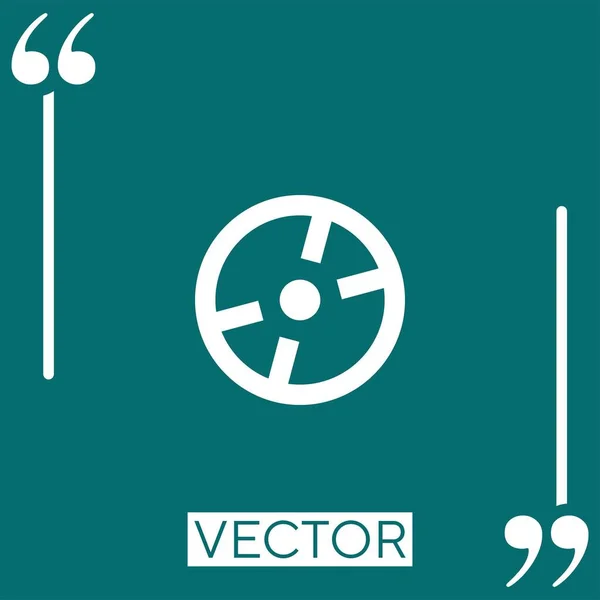 Ícone Vetor Disco Compacto Ícone Linear Linha Curso Editável — Vetor de Stock