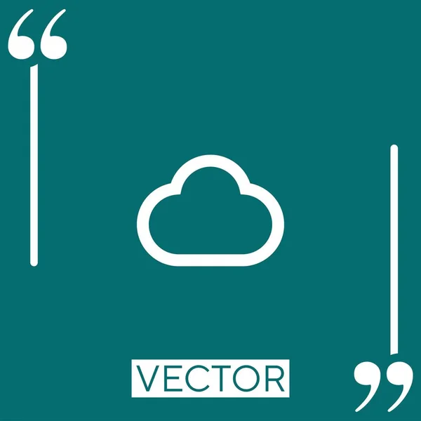 Ícone Vetor Nuvem Computação Ícone Linear Linha Curso Editável — Vetor de Stock