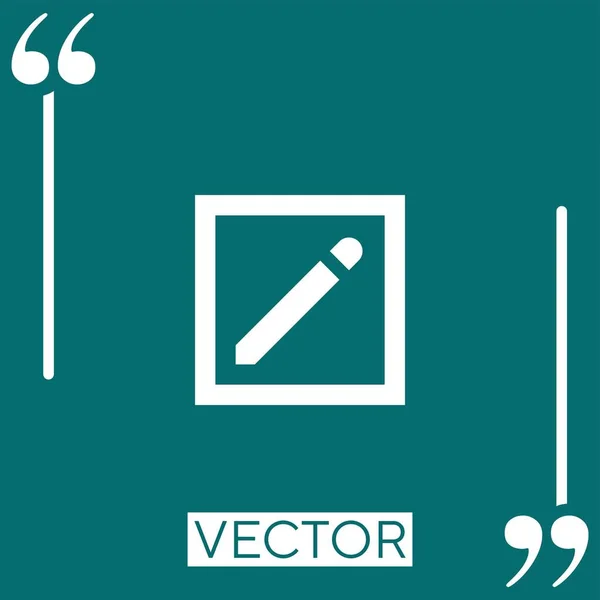 Editar Icono Vectorial Icono Lineal Línea Carrera Editable — Vector de stock