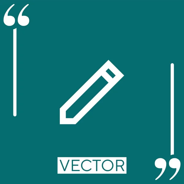 Bewerk Vectoricoon Lineair Icoon Aanpasbare Slaglijn — Stockvector