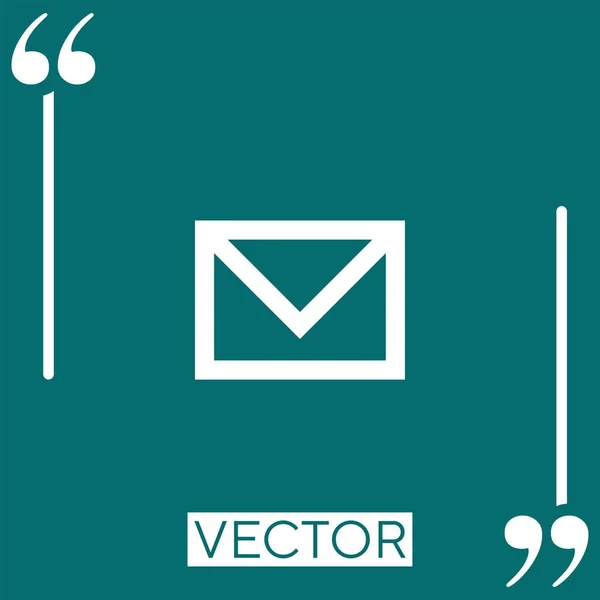 Mail Vektor Symbol Lineares Symbol Editierbare Strichlinie — Stockvektor