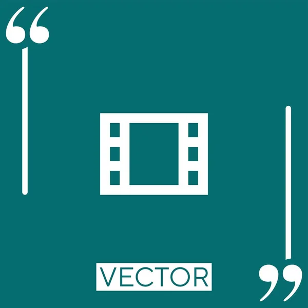 Ícone Vetor Filme Ícone Linear Linha Curso Editável — Vetor de Stock