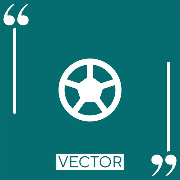 Fußball Vektor Symbol Lineares Symbol Editierbare Strichlinie — Stockvektor