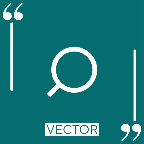 Loupe Vector Icon Icona Lineare Linea Corsa Modificabile — Vettoriale Stock