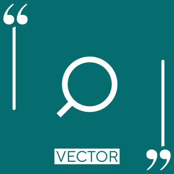 Ícone Vetor Lupa Ícone Linear Linha Curso Editável — Vetor de Stock