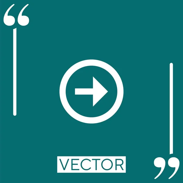 Следующий Векторный Значок Линейный Значок Редактируемая Линия Хода — стоковый вектор
