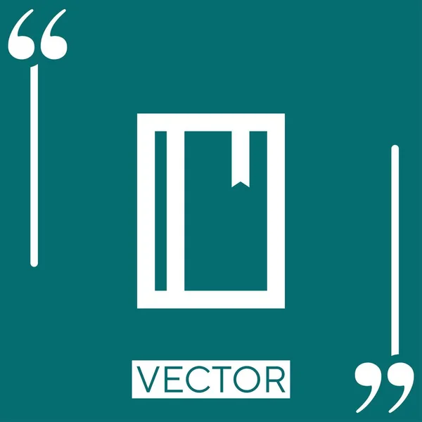 Notebook Vector Icon Icono Lineal Línea Carrera Editable — Vector de stock
