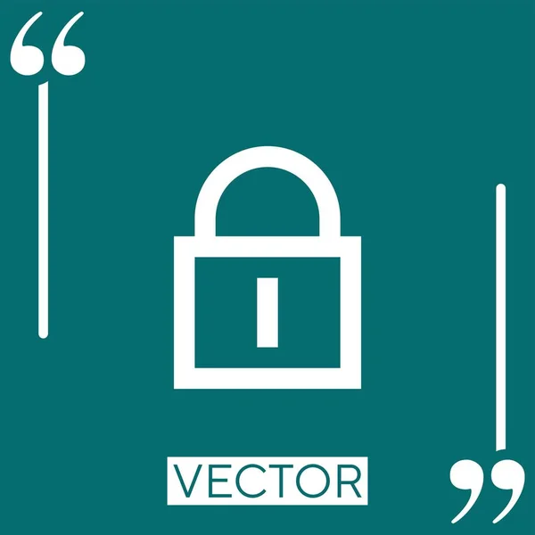 Padlock Vector Icon Linear Icon Editable Stroke Line — Stock Vector